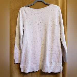 Light Cream Speckled Crewneck Sweater
